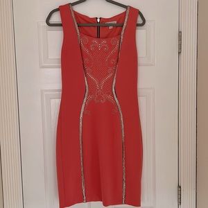 Dress Barn Pink rhinestone mid-length dress